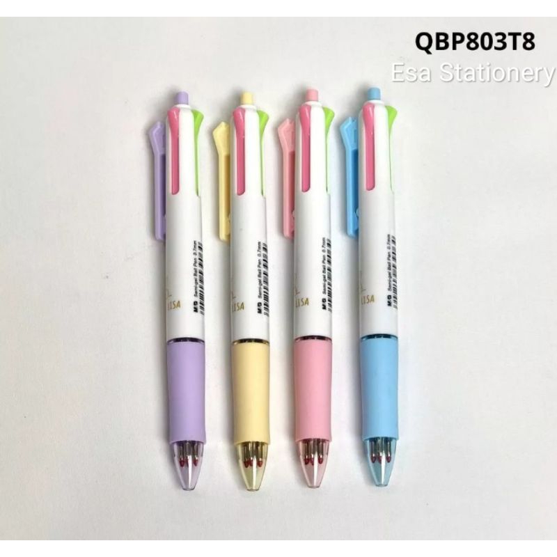 

Pulpen Cetek 4 Tinta M&G Ballpaint Gaspard et Lisa #QBP803T8 Pen Pastel Tip 0.7 mm 4 Warna Tinta - SATUAN