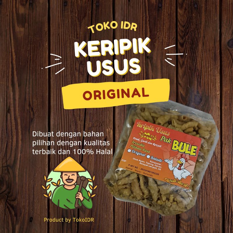 

(250g) Keripik Usus Ayam Crispy rasa original