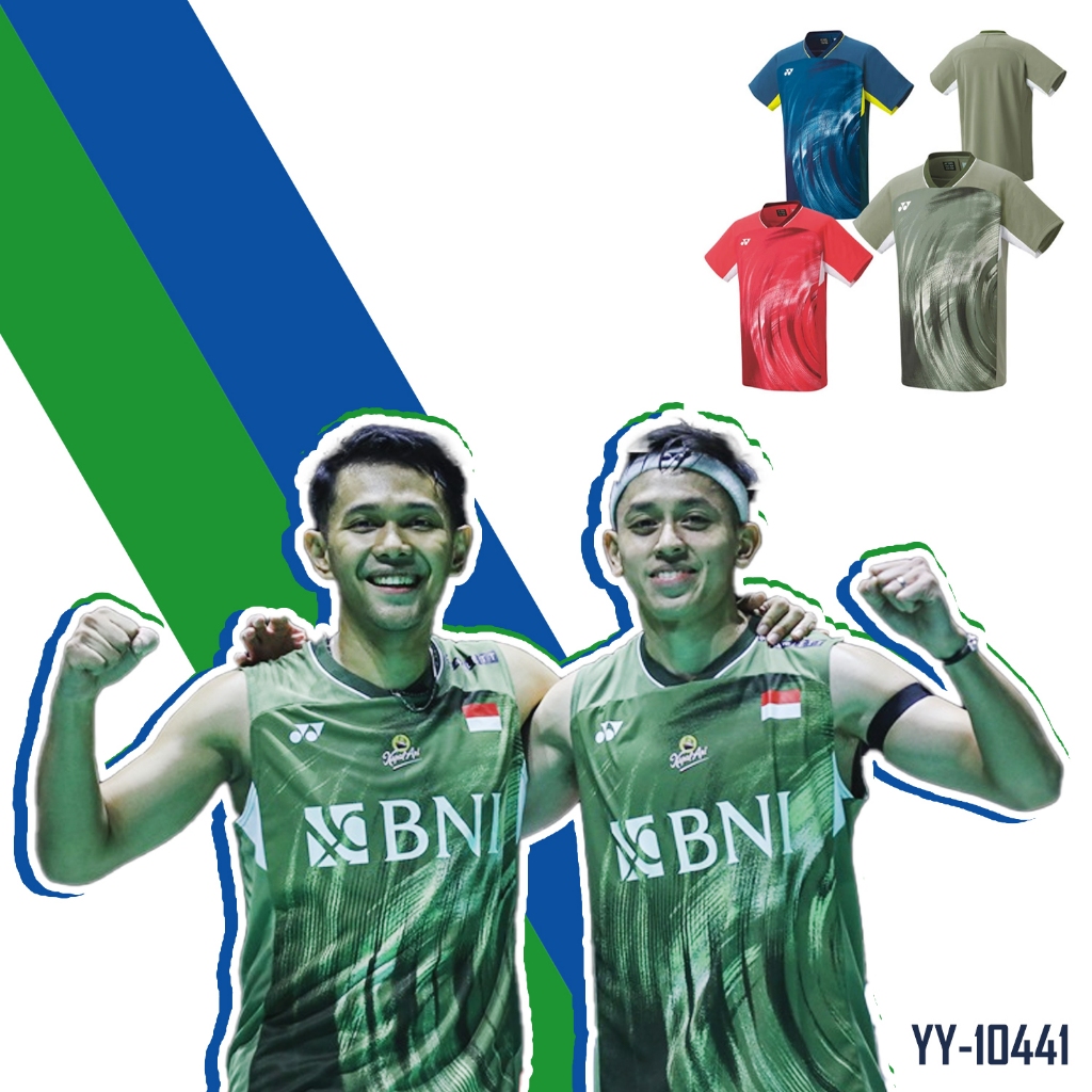 Kaos Jersey Singlet Badminton Rian Fajar 10568 Timnas Bulu tangkis Indonesia 2024, GO Premium Baru