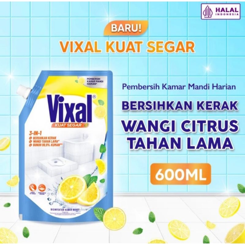 Pembersih WC Vixal pouch 600ml pembersih kamar mandi