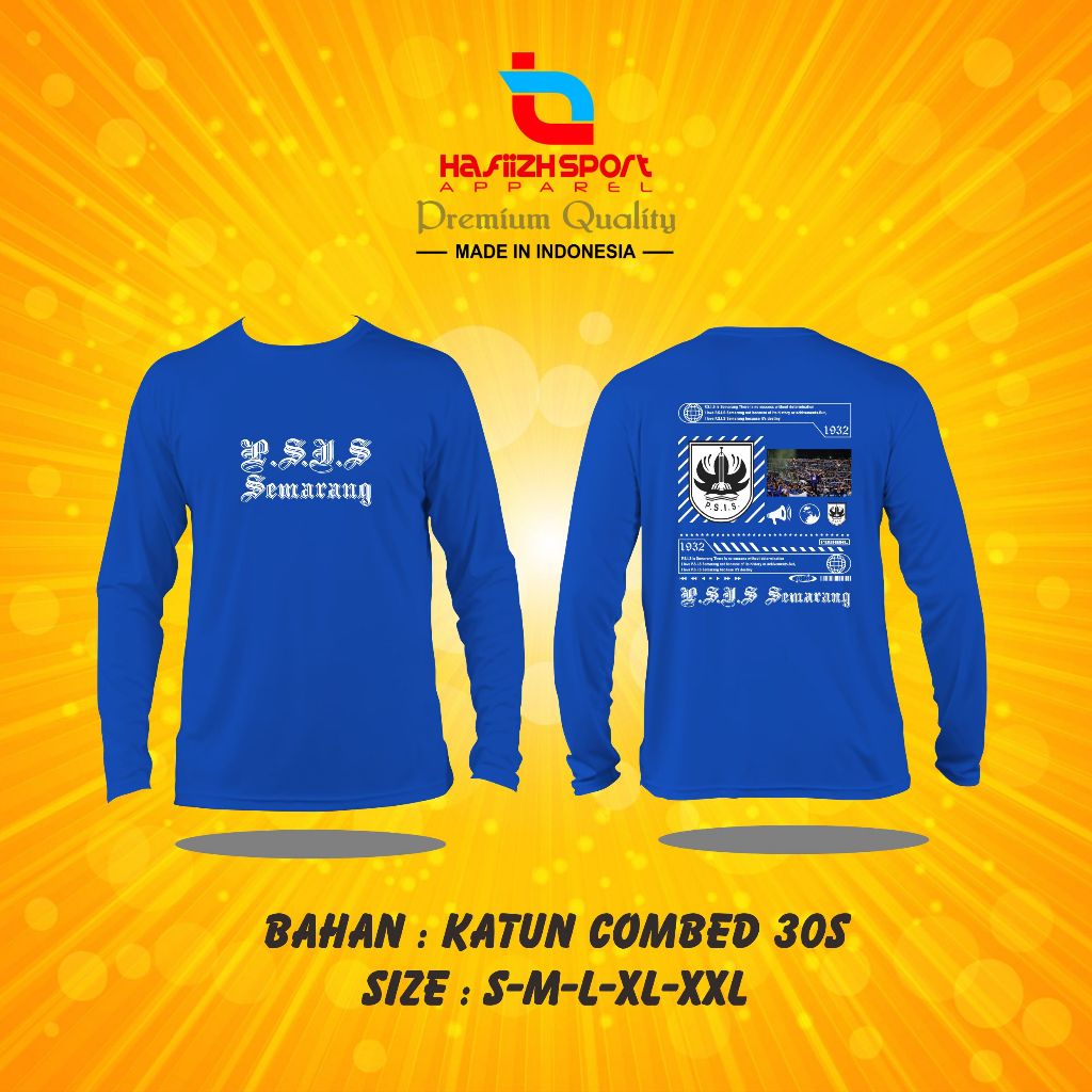 KAOS BAJU SUPORTER PSIS SEMARANG LENGAN PANJANG BAHAN PREMIUM