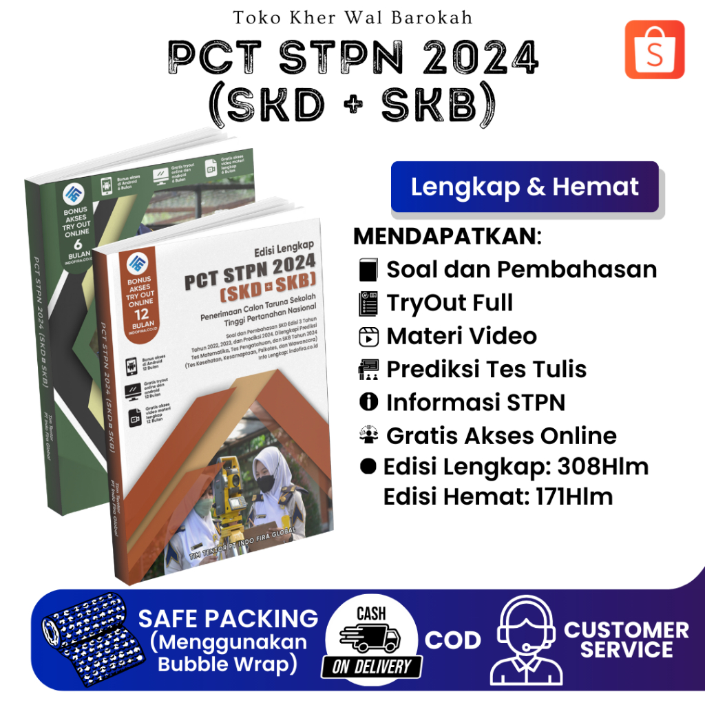 New Arrival Buku PCT STPN 2024 [SKD + SKB] (Edisi Lengkap & edisi Hemat) Sesuai Dengan Kisi" Terbaru