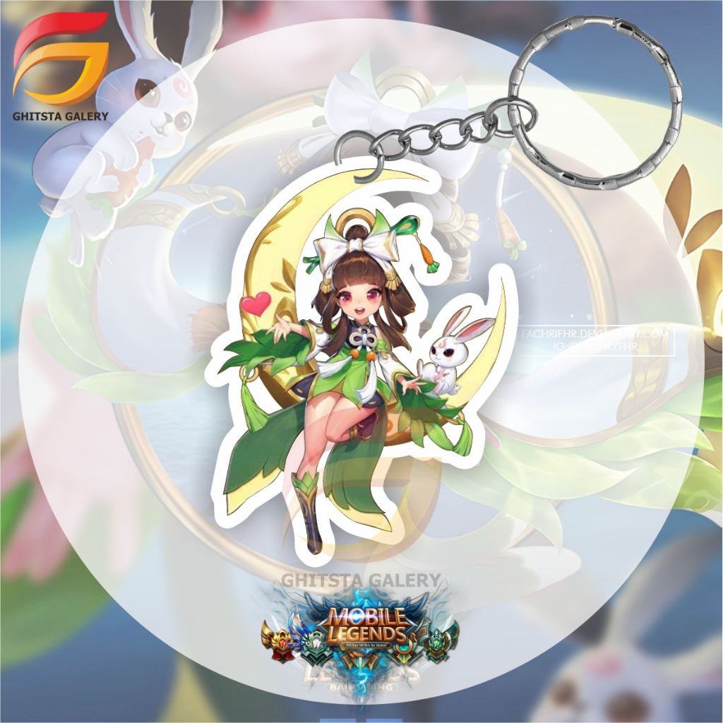 Gantungan Kunci Chang'e Mobile Legend - Gantungan Kunci Akrilik - Ganci Akrilik - Gantungan Kunci He