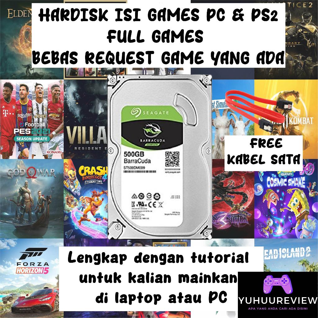 HARDISK HDD INTERNAL 500GB 1TB 2TB GAME PC FULL