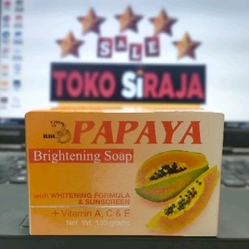 PAPAYA BRIGHTENING SOAP RDL 135 GRAM / SABUN PAPAYA RDL ORIGINAL /  PT RDL DISTRIBUSI INDONESIA