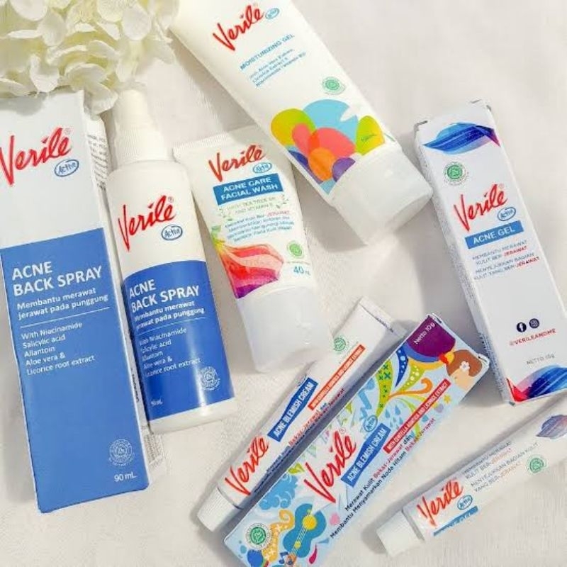 verile acne blemish - verile acne gel - verile face wash-verile back spray - verile moisturizing