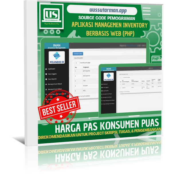 source code Aplikasi Managemen Inventory Berbasis Web (PHP)