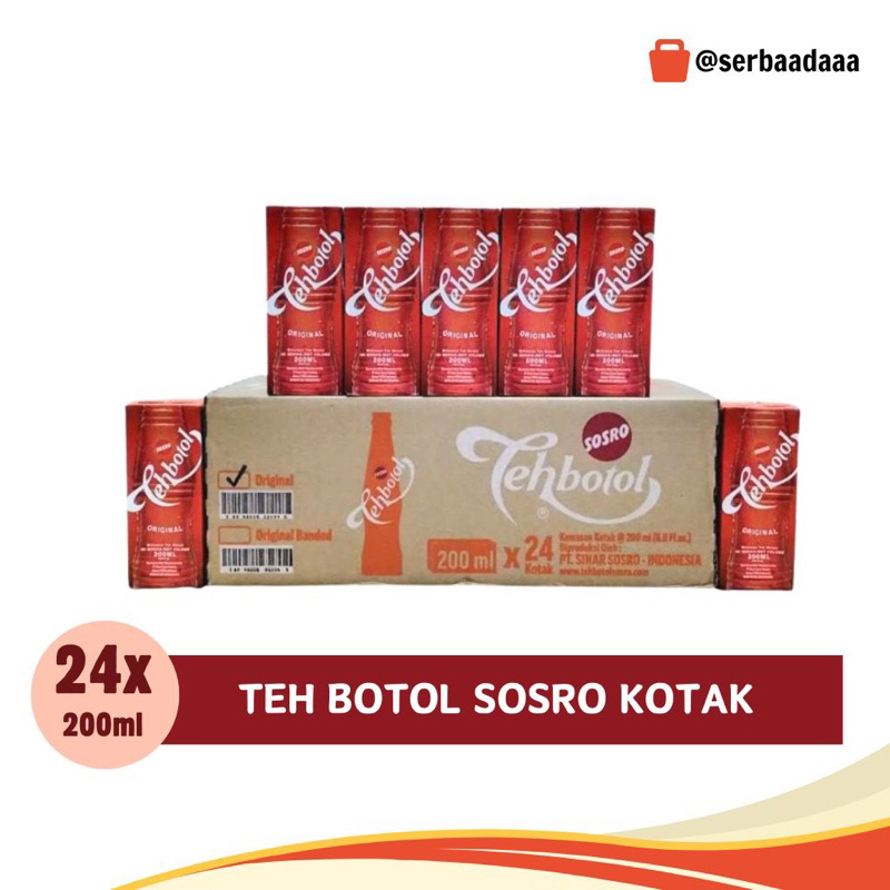 

Teh Botol Kotak Sosro 200 ml Dus Isi 24 Pcs