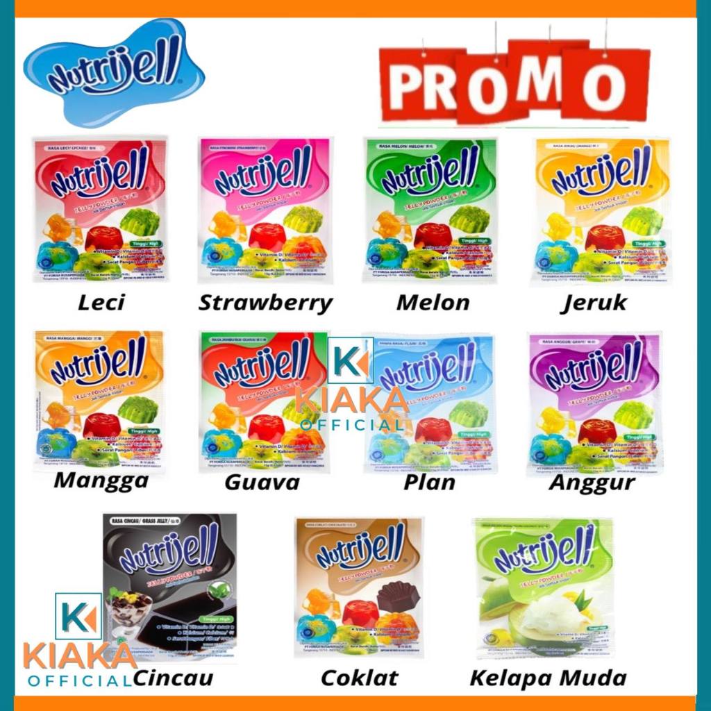 

Nutrijell Agar Jelly Powder Bubuk Instant All Varian 10gr Kemasan Ekonomis