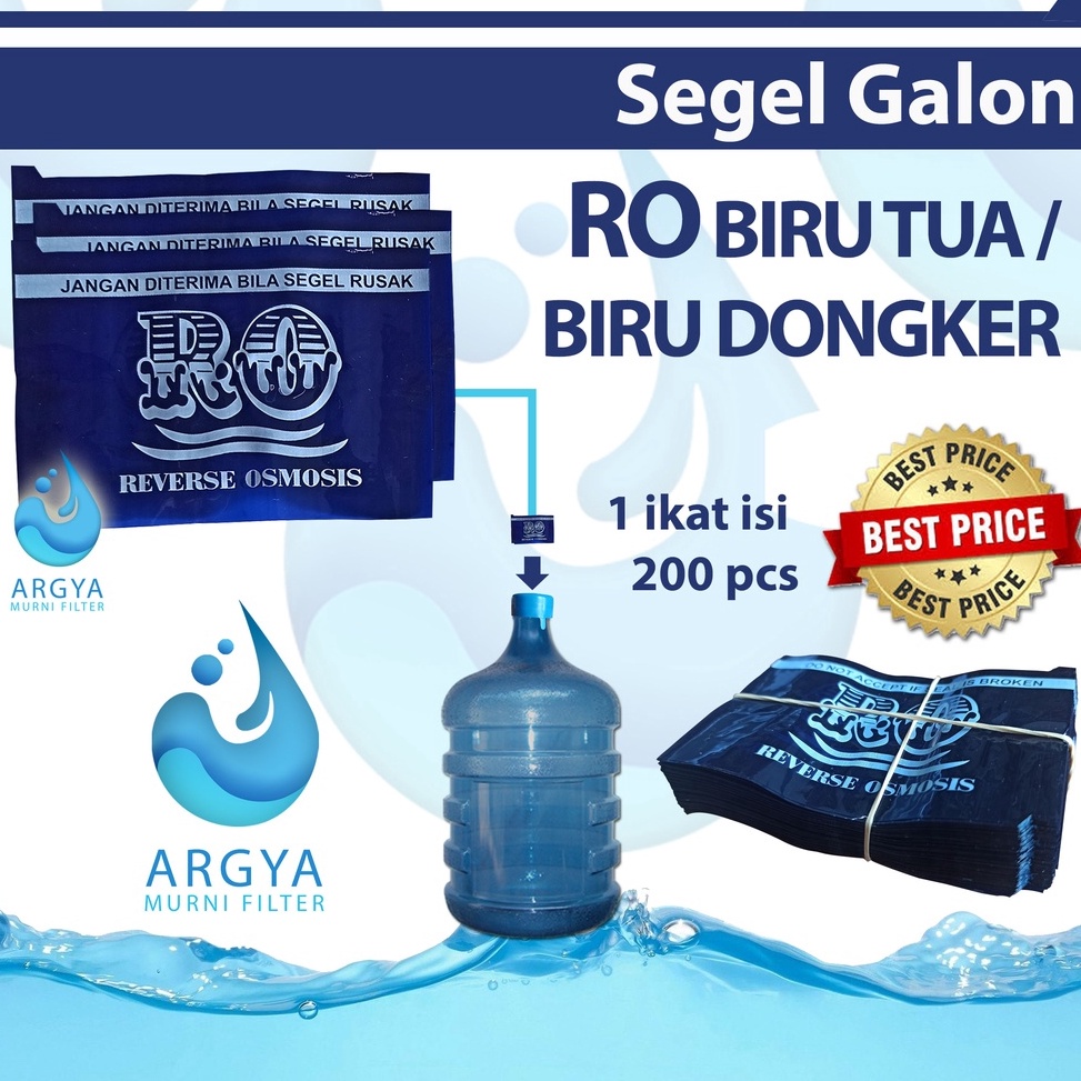 Pro Hemat Segel Galon RO  Segel Plastik Galon RO Biru Tua Donker
