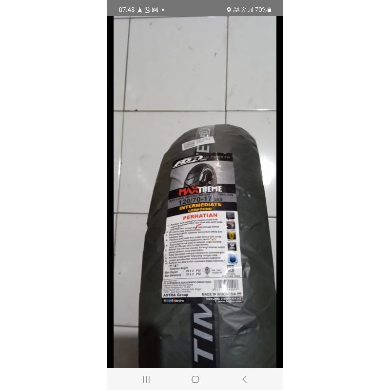 Ban FDR 120/70-17 maxtreme High Quality Tubeless