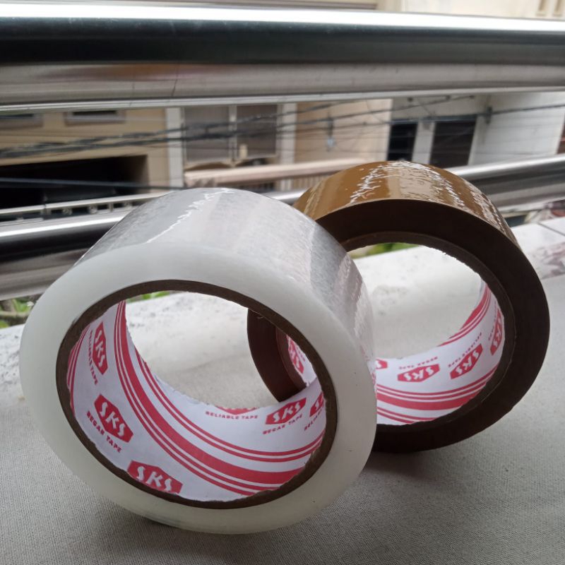 

Lakban SKS Opp tape SKS 2inci 45mmx90 Yard harga 1 dus 72 roll