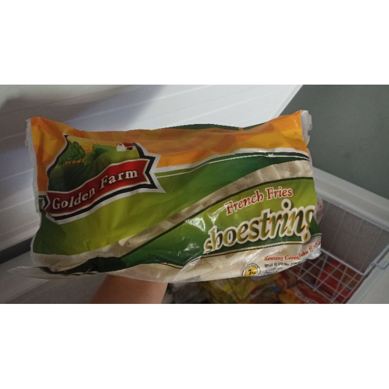 

Kentang Shoestring kentang goreng Golden Farm 1kg di 4D Frozen Food