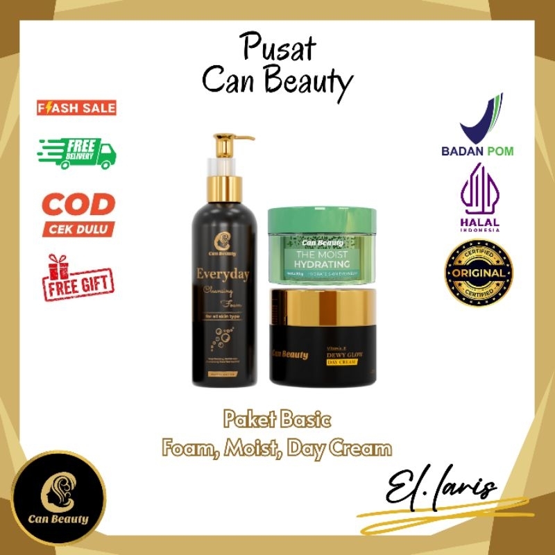 (FREE GIFT) Can Beauty Paket BASIC , BPOM , HALAL (100% ori) Skincare CanBe El laris
