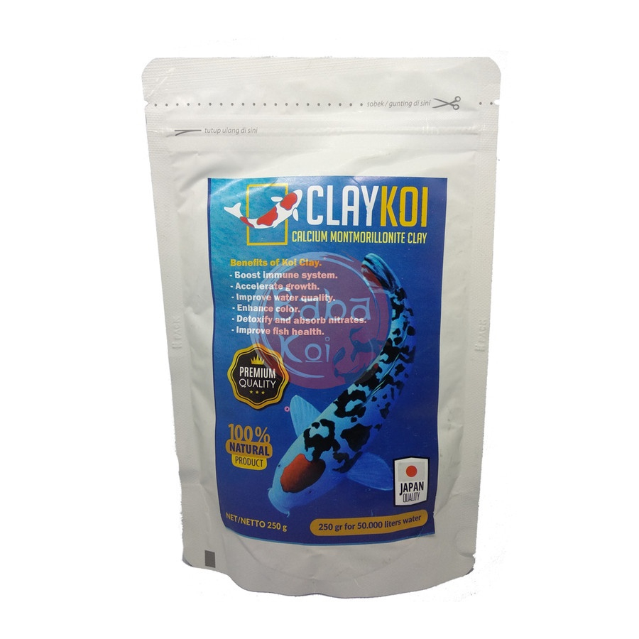 ClayKoi | Calcium Montmorillonite Clay | Penjernih Kolam Koi | 250gr