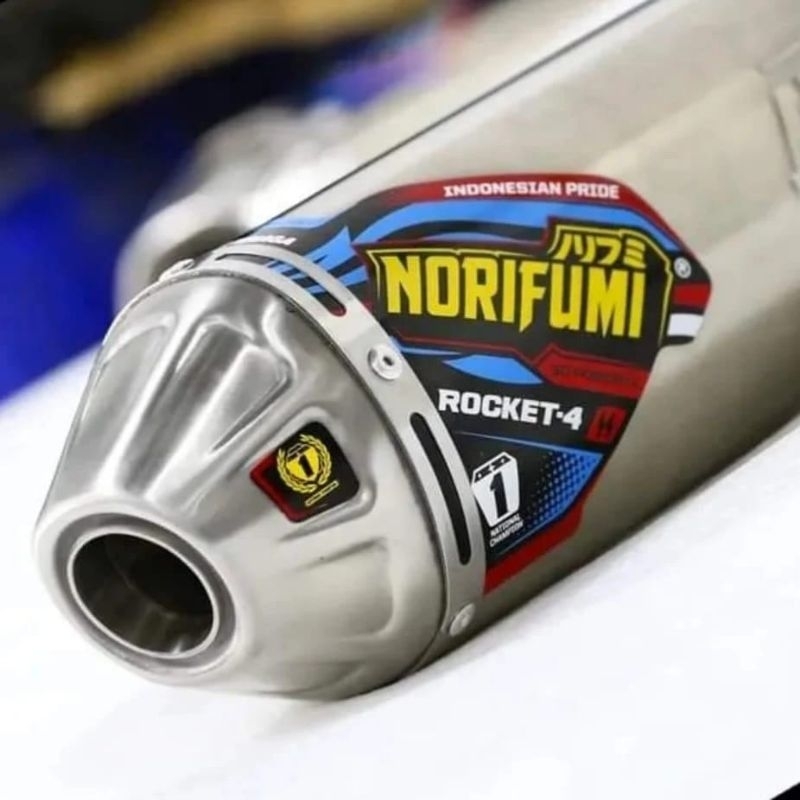 Knalpot Norifumi rocket 4 stainless untuk KLX BF CRF D-TRACKER WR155 Fullsystem