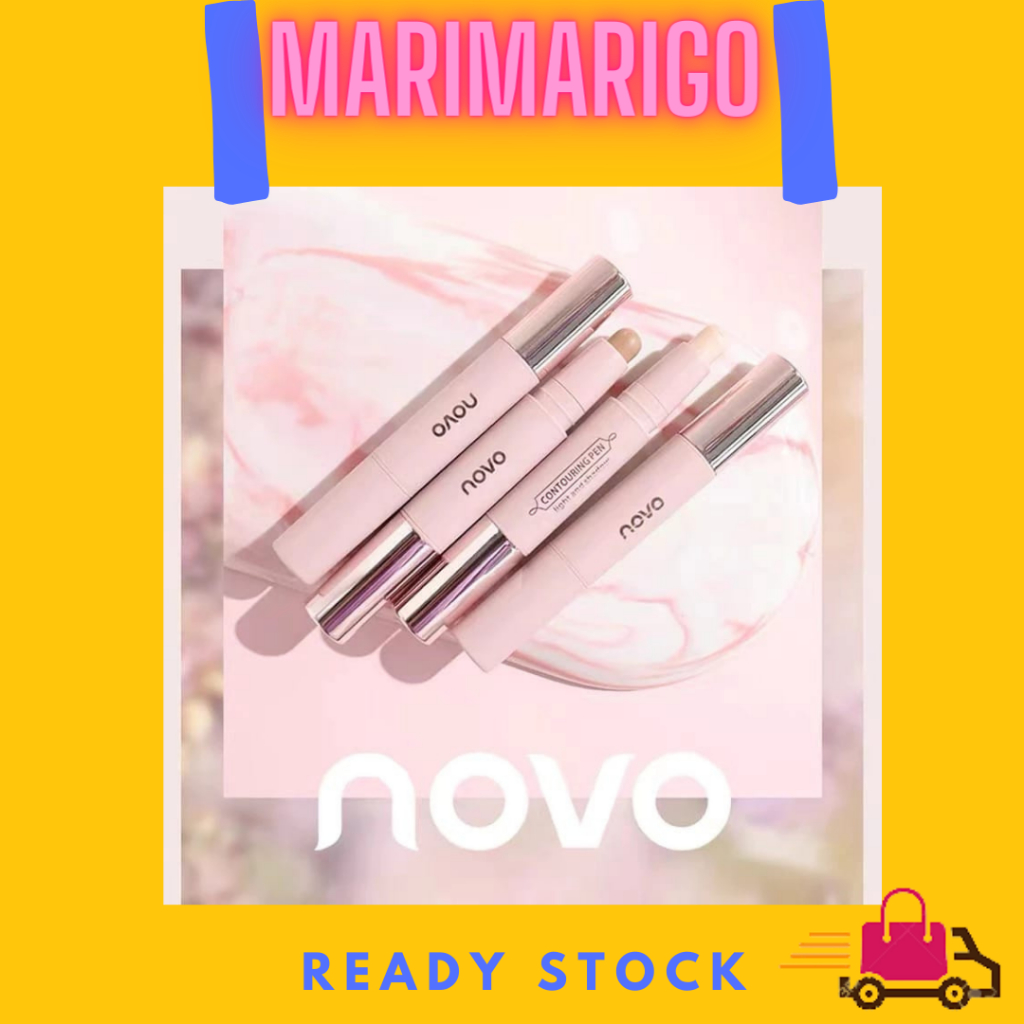 NOVO 2IN1 DOUBLE HEAD CONTOURING PEN HIGHLIGHTING STICK FULL COVERAGE FACE SHADING