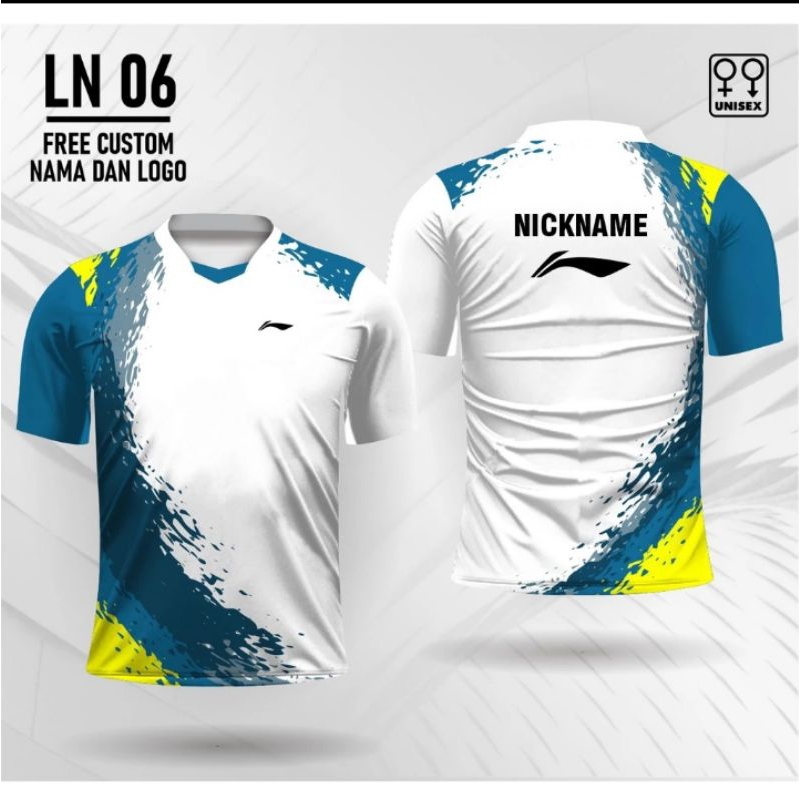 jersey bulutangkis lining baju badminton kaos bulutangkis