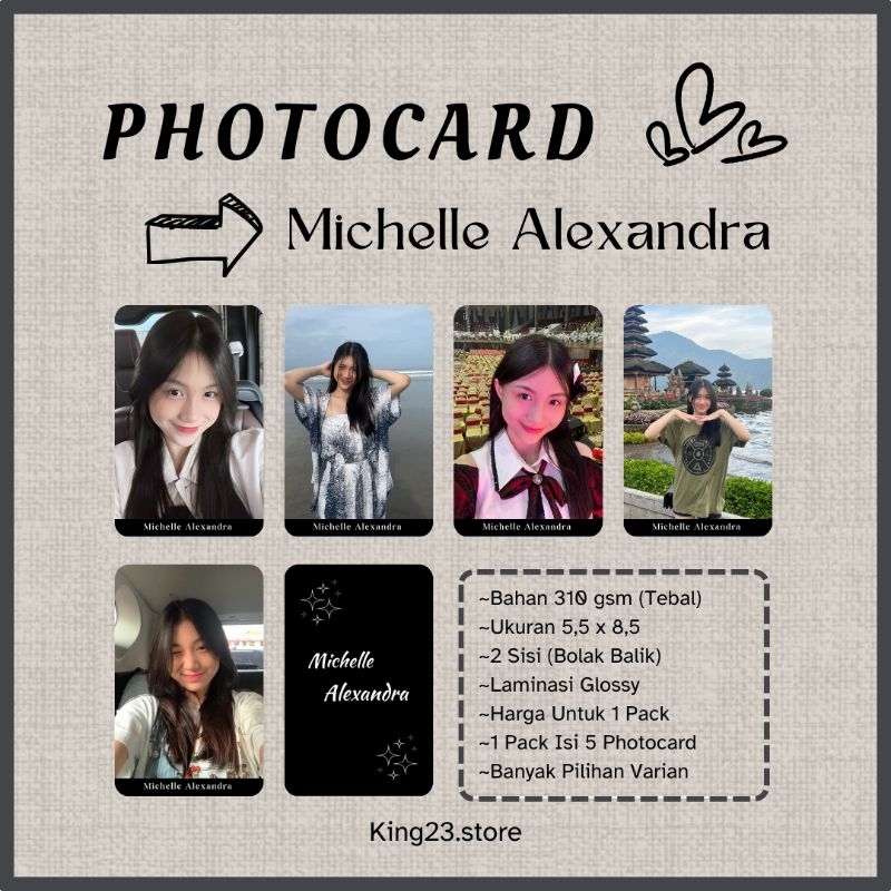 Photocard Michie JKT48,PC Michie (isi 5)