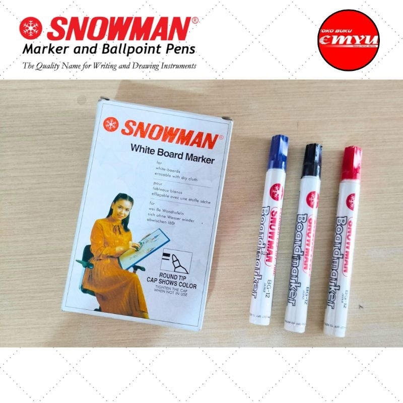 

Snowman Spidol Whiteboard BG-12 Isi 12pcs