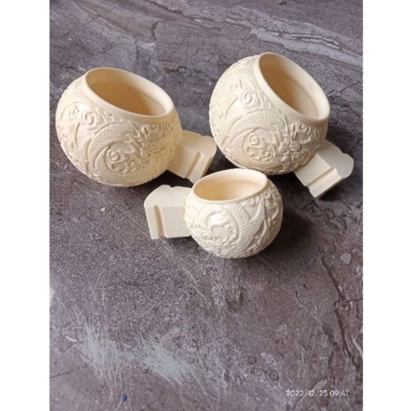 Cepuk Mangkok Pakan Burung Anis/Murai dll Motif Naga