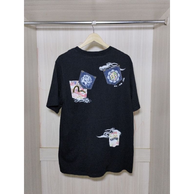 Kaos Pria Evisu Multi Pocket Second Original