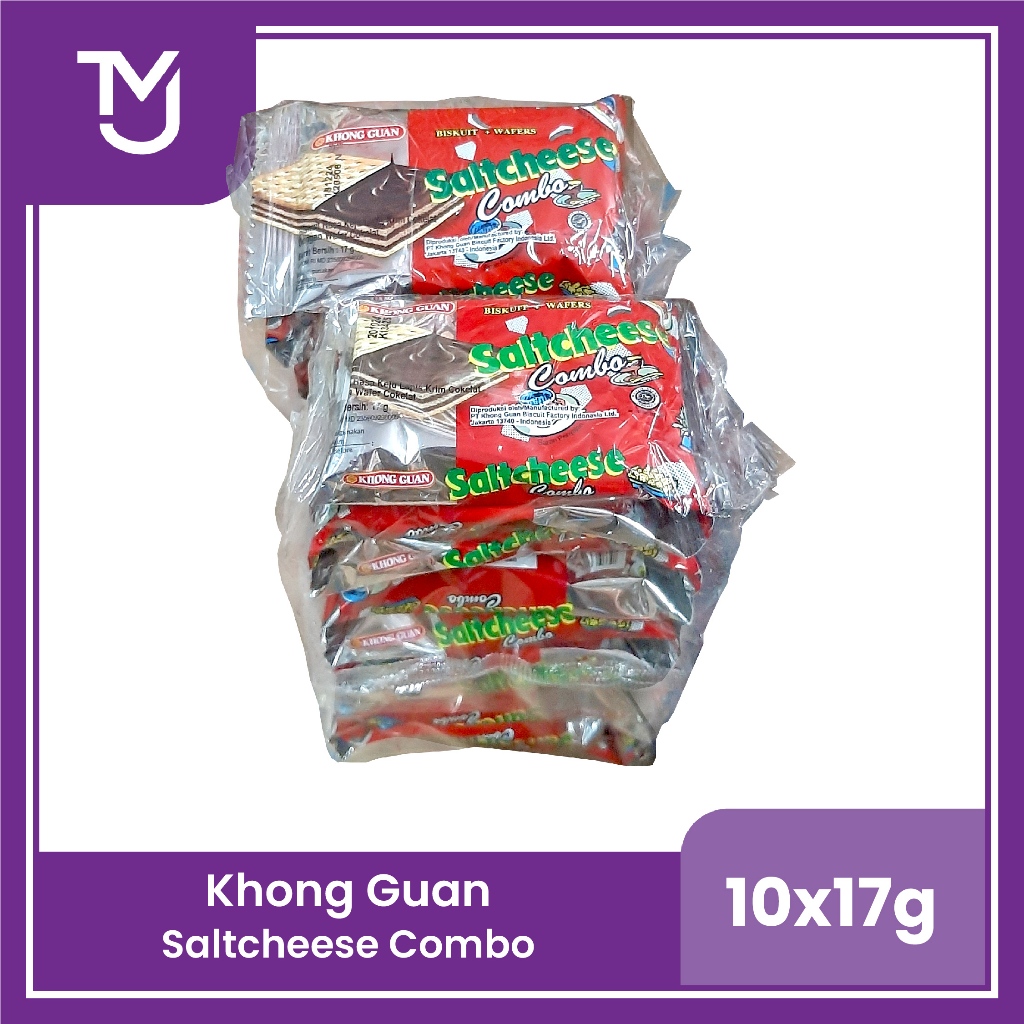 

Khong Guan Saltcheese Combo Wafers Crackers Renceng 10 x 17gr