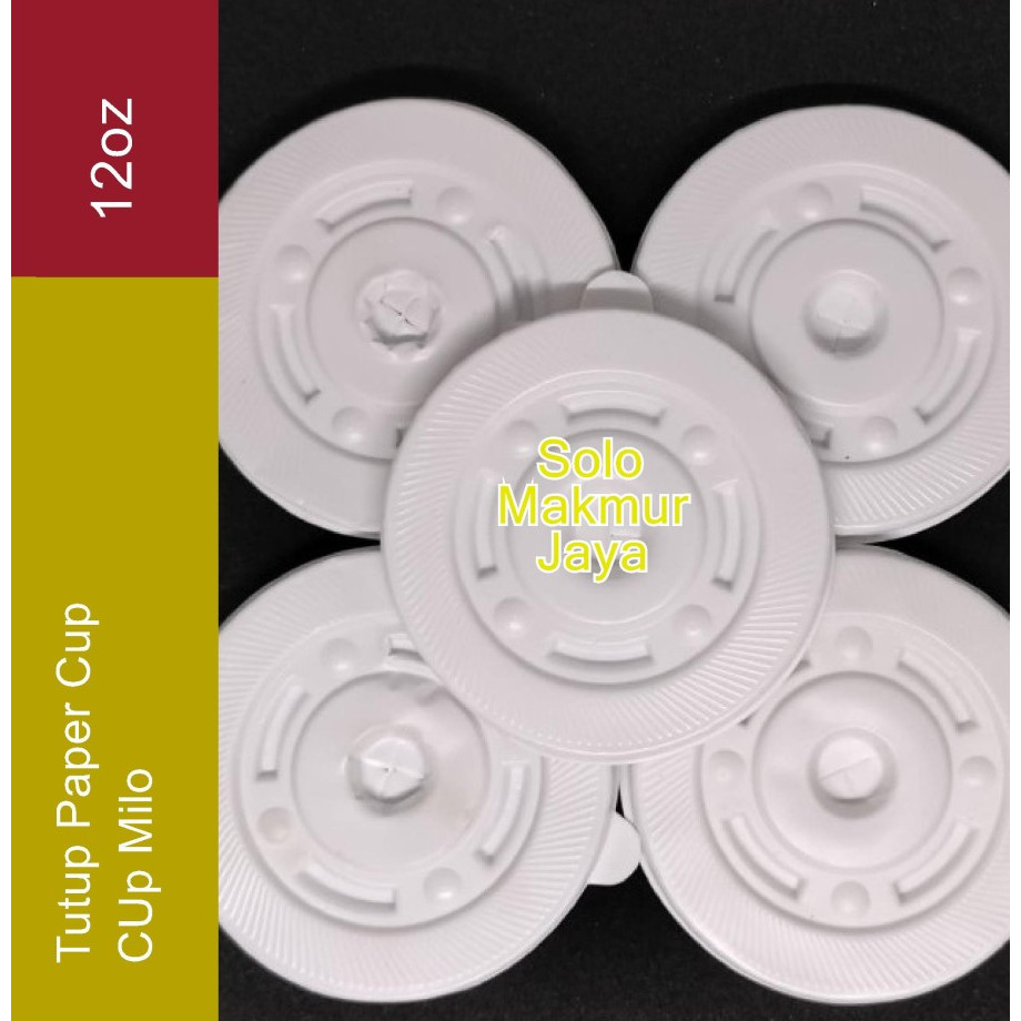 Tutup Paper Cup Lid Paper Cup 12oz Tutup PaperCup Tutup Gelas Plastik Tutup Paper cup 12 oz