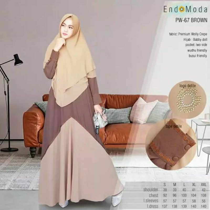setelan gamis hijab by endomoda