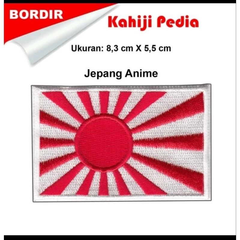 Patch bordir bendera Jepang