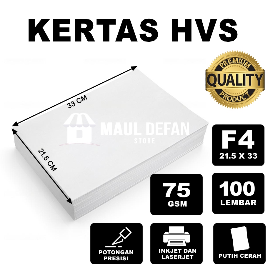 

Kertas HVS F4 Isi 100 Lembar