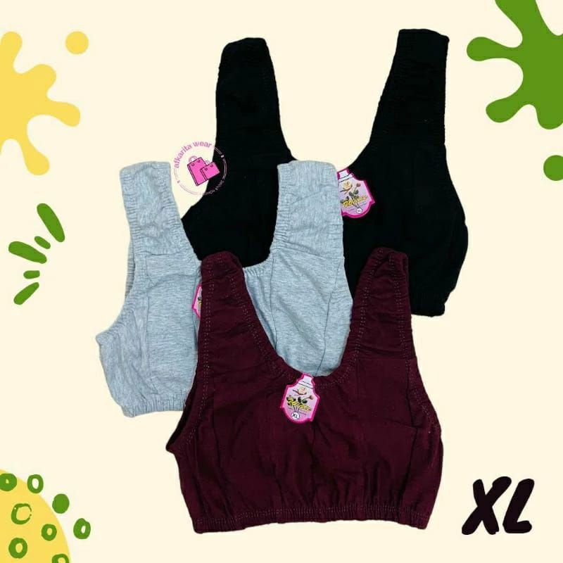 5 Pcs Miniset Wanita Dewasa | Bra Wanita Dewasa | Miniset Ibu Menyusui | BH Kerut | Bra Full Karet