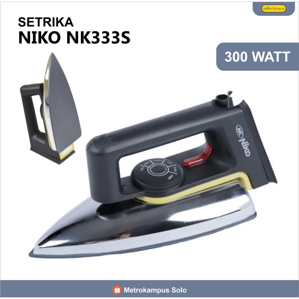 Setrika Niko NK-333S | Setrika Listrik Niko Dry Iron Setrika Murah Berkualitas Gosokan Baju