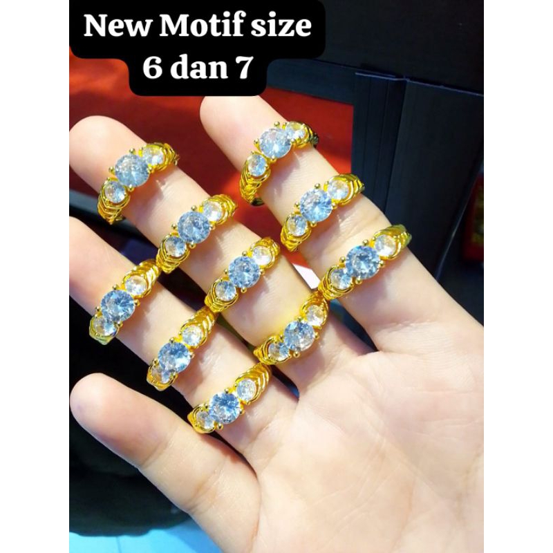 Acc store cincin cantik logam yxy lapis mas 24karat foto Realpick