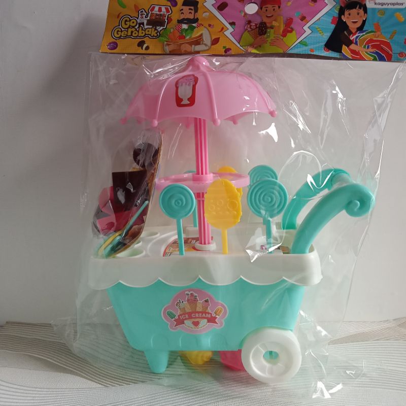 Mainan Troli Gerobak Dorongan Ice Cream KGP 19