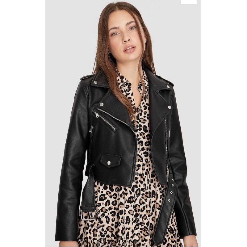jaket kulit wanita ramones Changcuters Korea blazer style punk