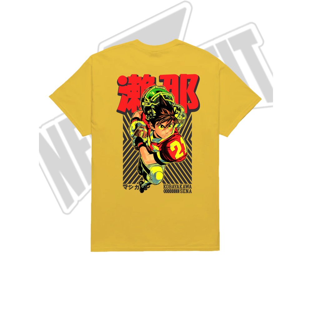 Kaos Baju T shirt Pria Wanita Anime SENA KOBAYAKAWA EYESHIELD 21 DEIMON DEVIL BATS Jepang Manga Orig