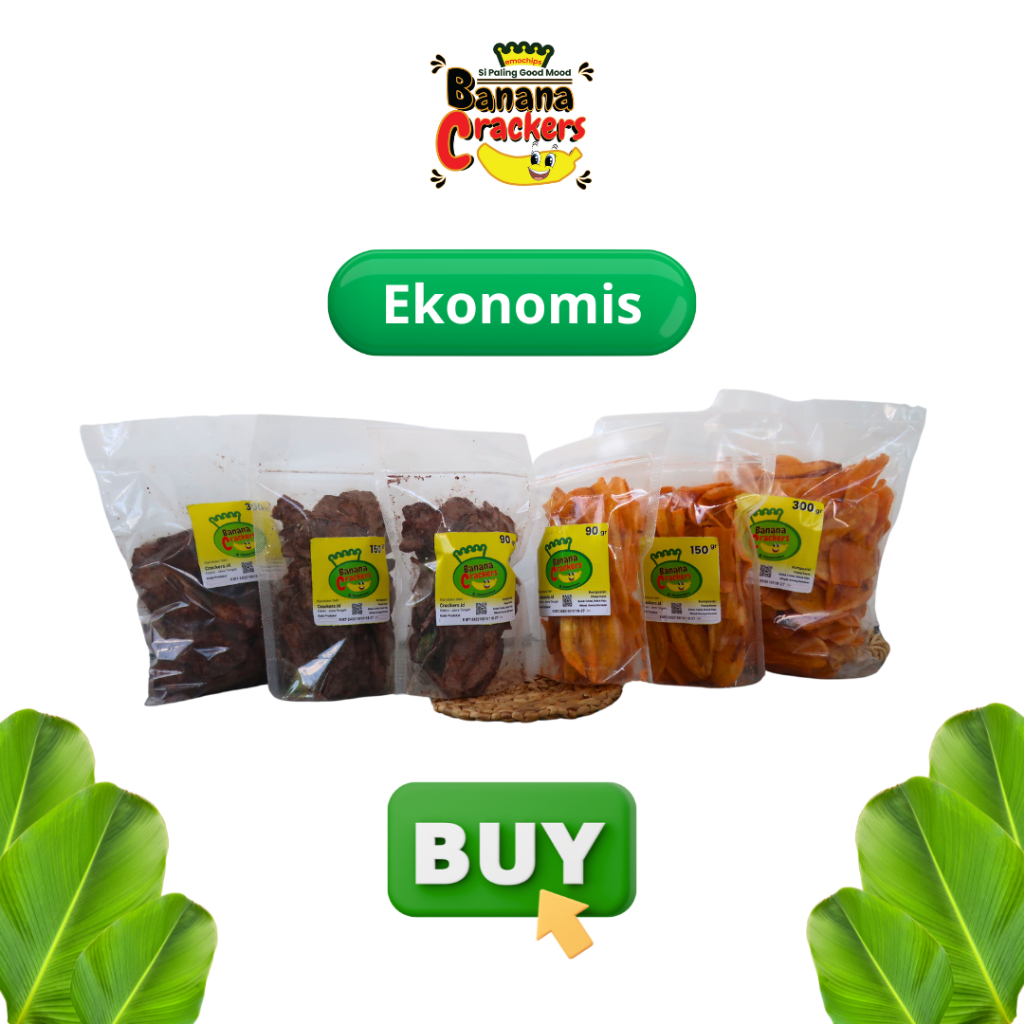 

[Paket Ekonomis] Keripik Pisang asli pisang kepok rasa coklat dan keju