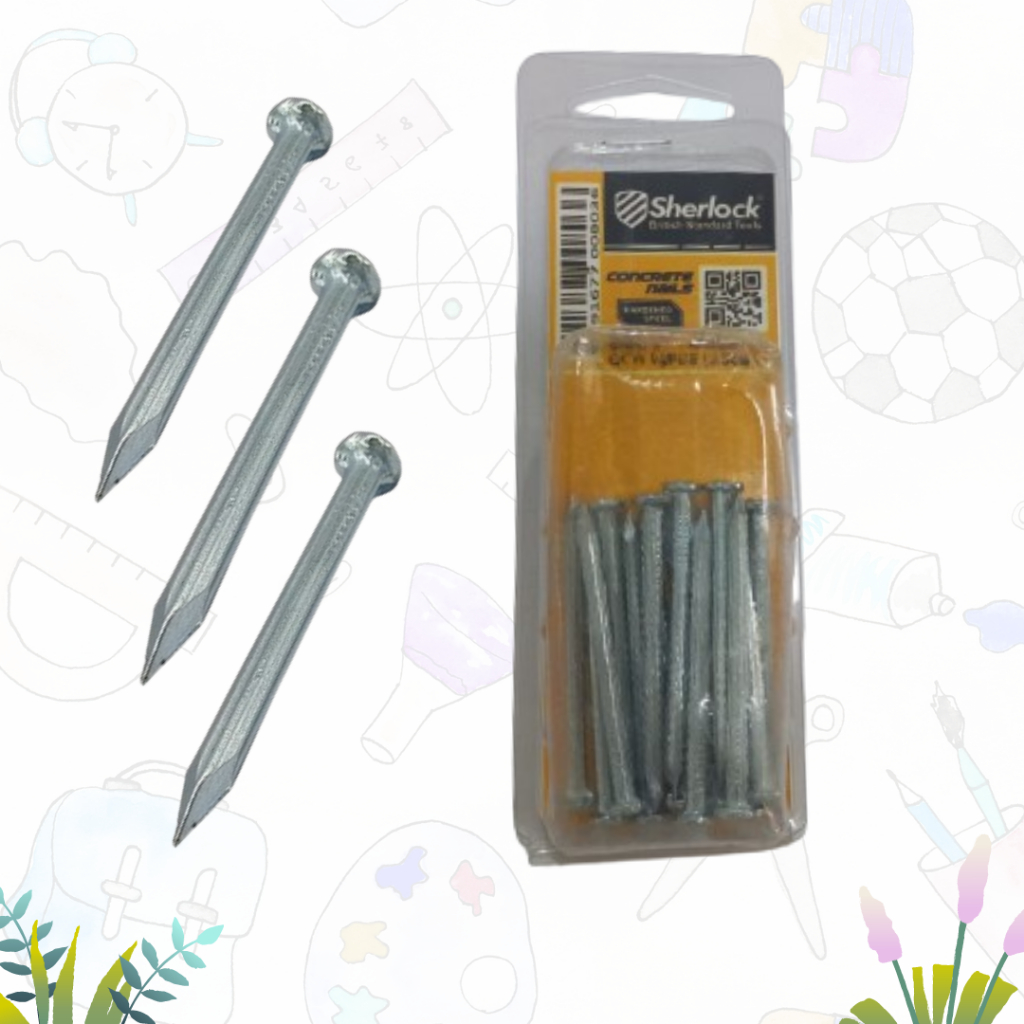 Paku Beton Galvanized Ukuran 2 inch  (Kekerasan 48-52 Hrc) Sherlock