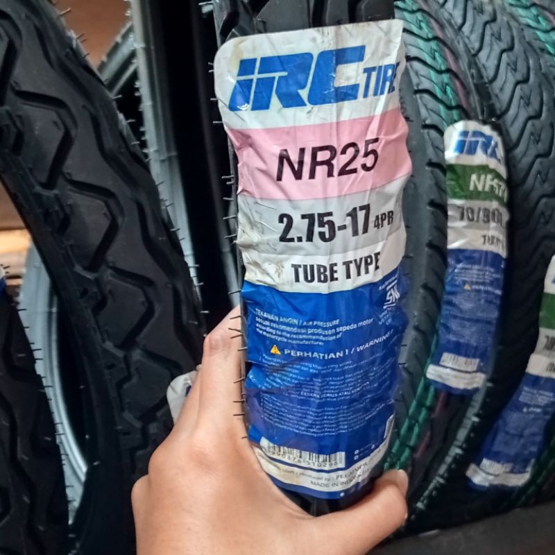 BAN LUAR MOTOR IRC 275-17 RING 17 NR25 NR 25 TUBETYPE