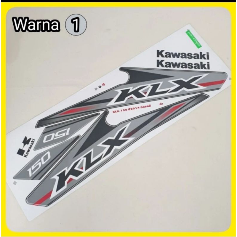 sticker body klx 150 s 2014 - silver