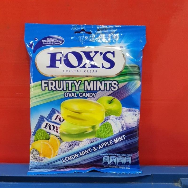 

Fox's Crystal Clear Fruity Mints Oval Candy Lemon Mint & Apple Mint 125gr