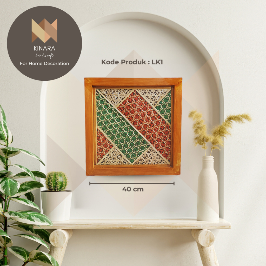 Walldecor Hiasan Dinding Anyaman Bambu Kode LK1