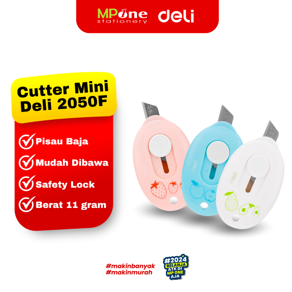 

Deli Cutter Mini 2050F / Pisau Kecil Portabel Size Deli 2050F / Pisau Cutter Mini Lucu
