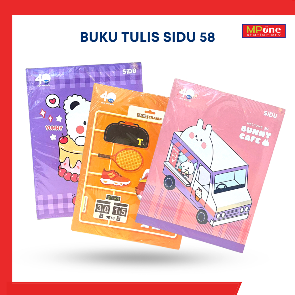 

(1 Pack) Buku Tulis Sidu 58 Lembar / Buku Tulis Sinar Dunia / Buku Tulis Sekolah