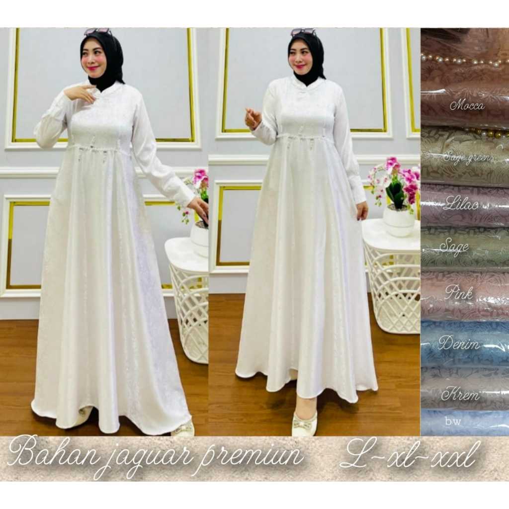 GAMIS PAYUNG BAHAN JAGUAR PREMIUM