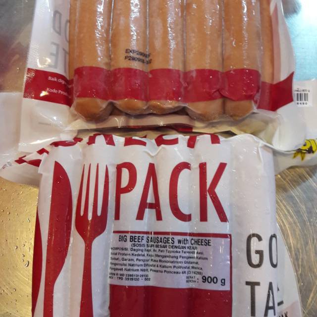 

BHP BIG BEEF SAUSAGES WITH CHEESE 900GR (Bernardi Horeca Pack)