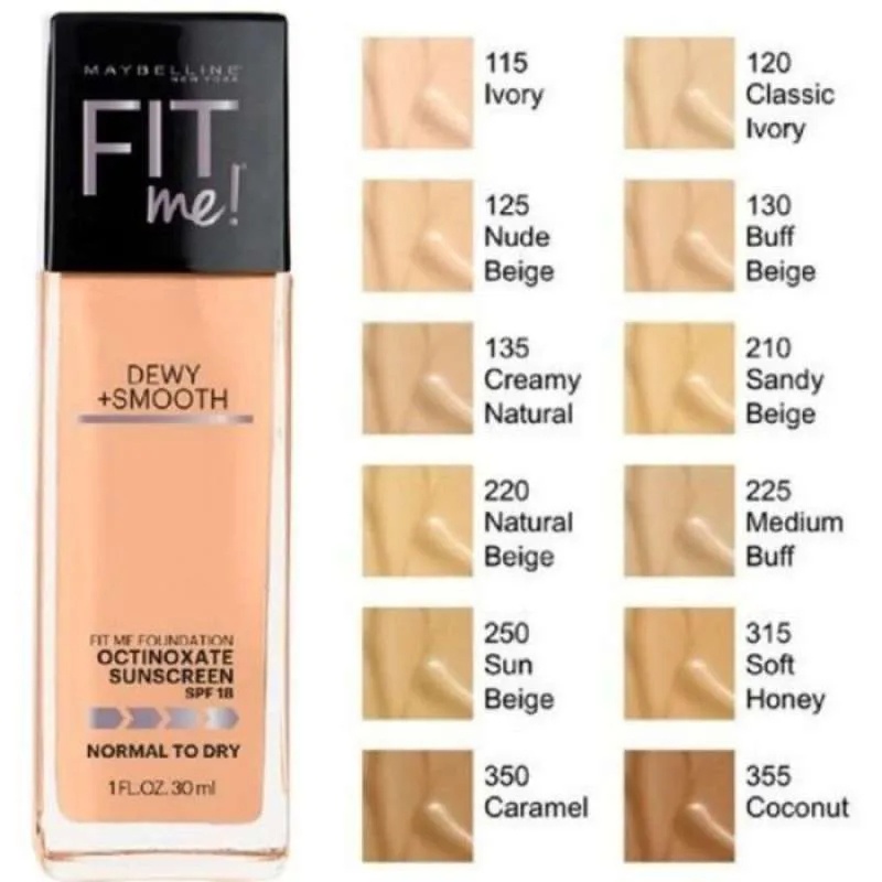 Maybelline Fit Me Dewy + Poreless Foundation Base Makeup / Base Makeup / Foundation / BB Cream / CC 