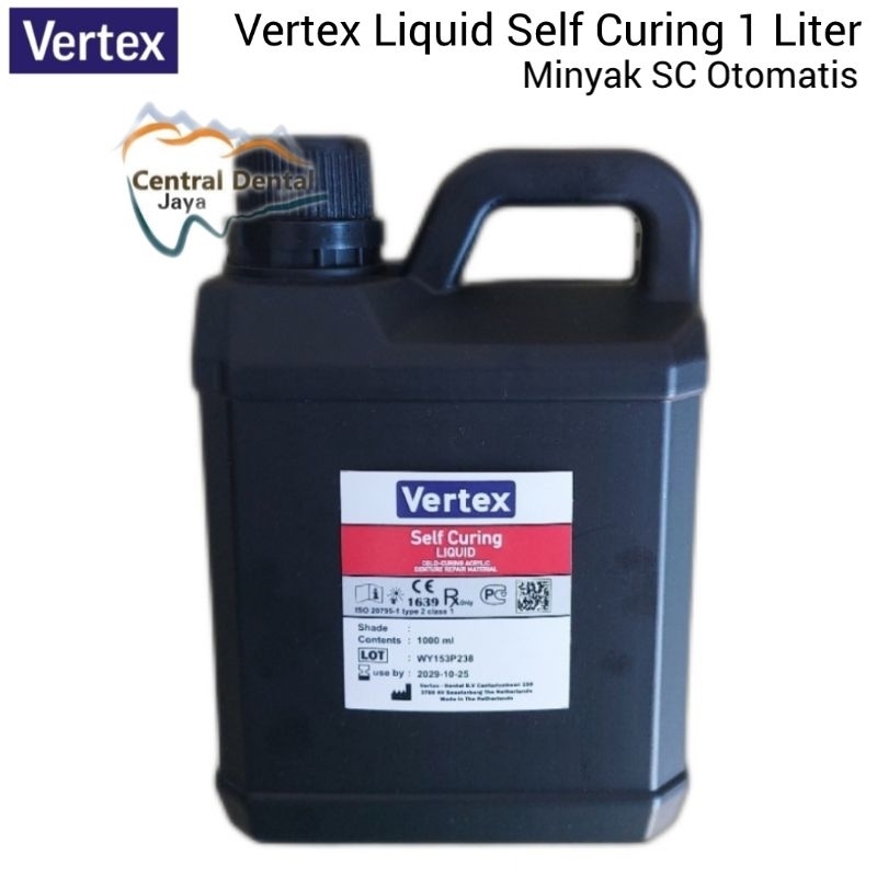 Vertex Liquid Self Curing 1 Liter / Minyak SC Otomatis Tanpa Rebus / Bahan untuk Bubuk Akrilik Self 
