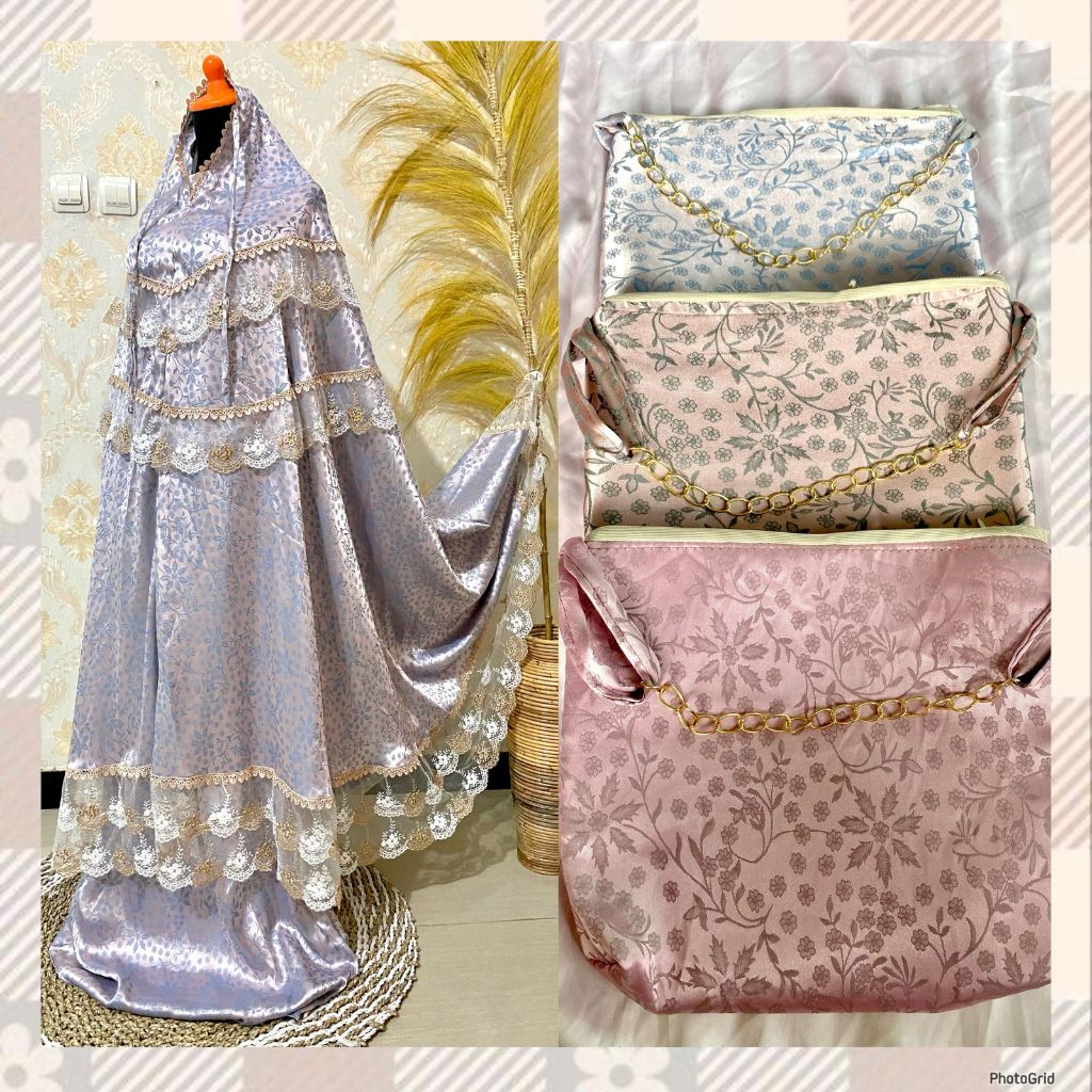 XAVIOR FASHION | Mukena Aisyah | Mukena Armany Silk Emboss | Mukena Armany Silk Jaguar | Mukena 2 in